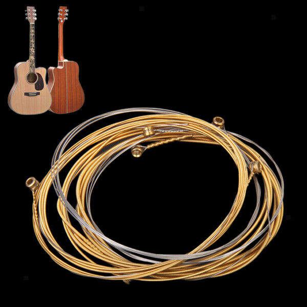 Set Of 6 Strings For Acoustic Guitar Hexangular Steel Phosphorus Bronze Quality