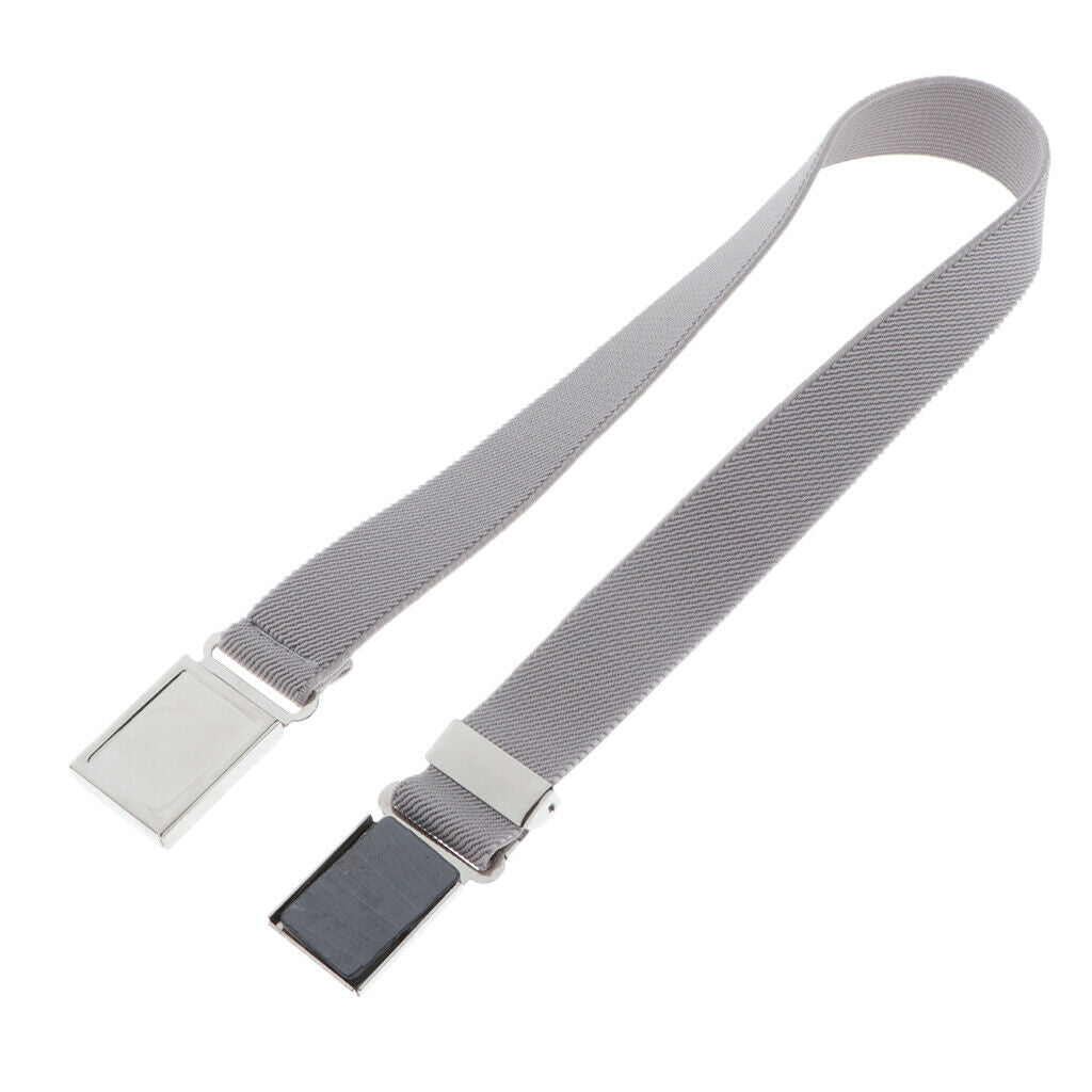 22inch Kid Canvas Web Belt with Magnetic Buckle for School Uniforms Gray