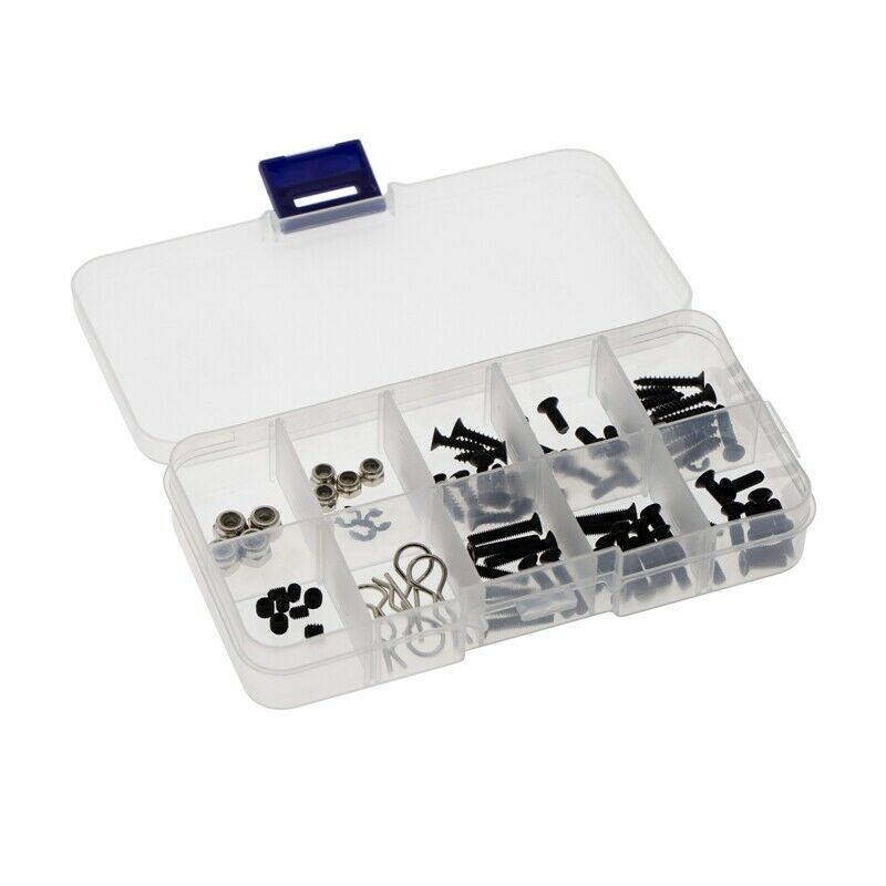 84Pcs Screws Box Set for 1/10 HSP 94123 Traxxas Tamiya HPI Kyosho Axial SCX10 R6