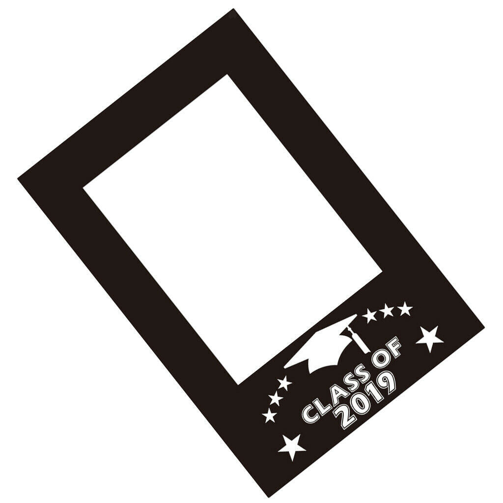 2019 Graduation Photo Booth Props Picture Frame Cutouts Party Supplies Decor