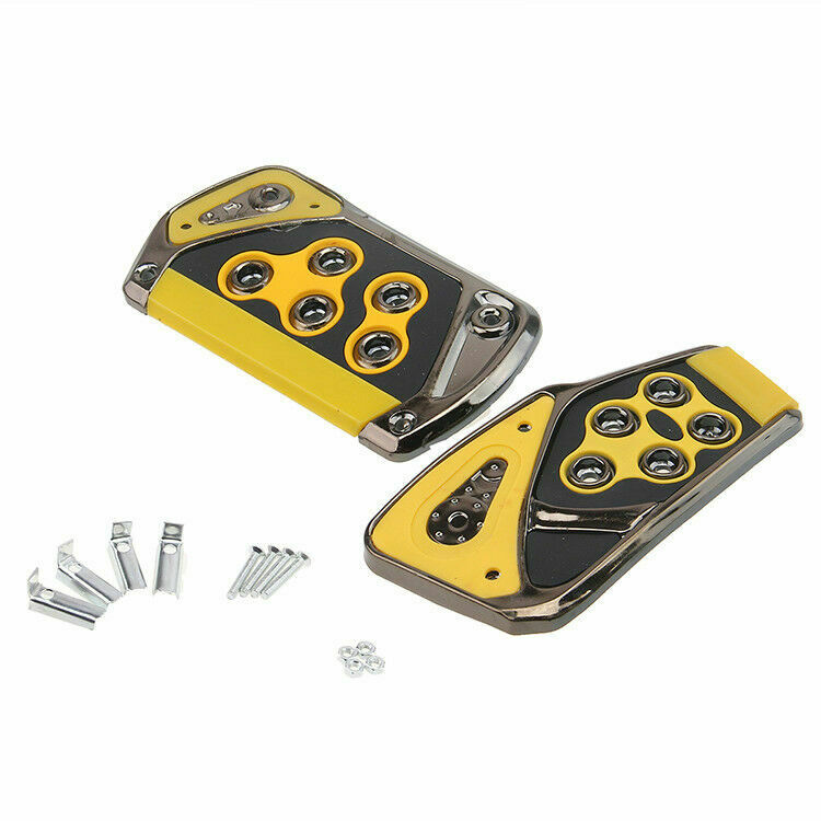 Yellow Universal Automatic Car Foot Pedal Pad Accelerator & Brake Non-slip Cover