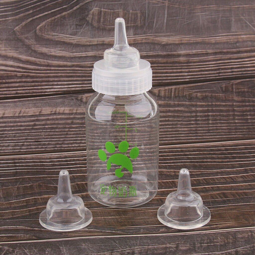 120ml Soft Dog Cat Silicone Gel Nipple Pacifier Pet Milk Bottle Feeding Tool
