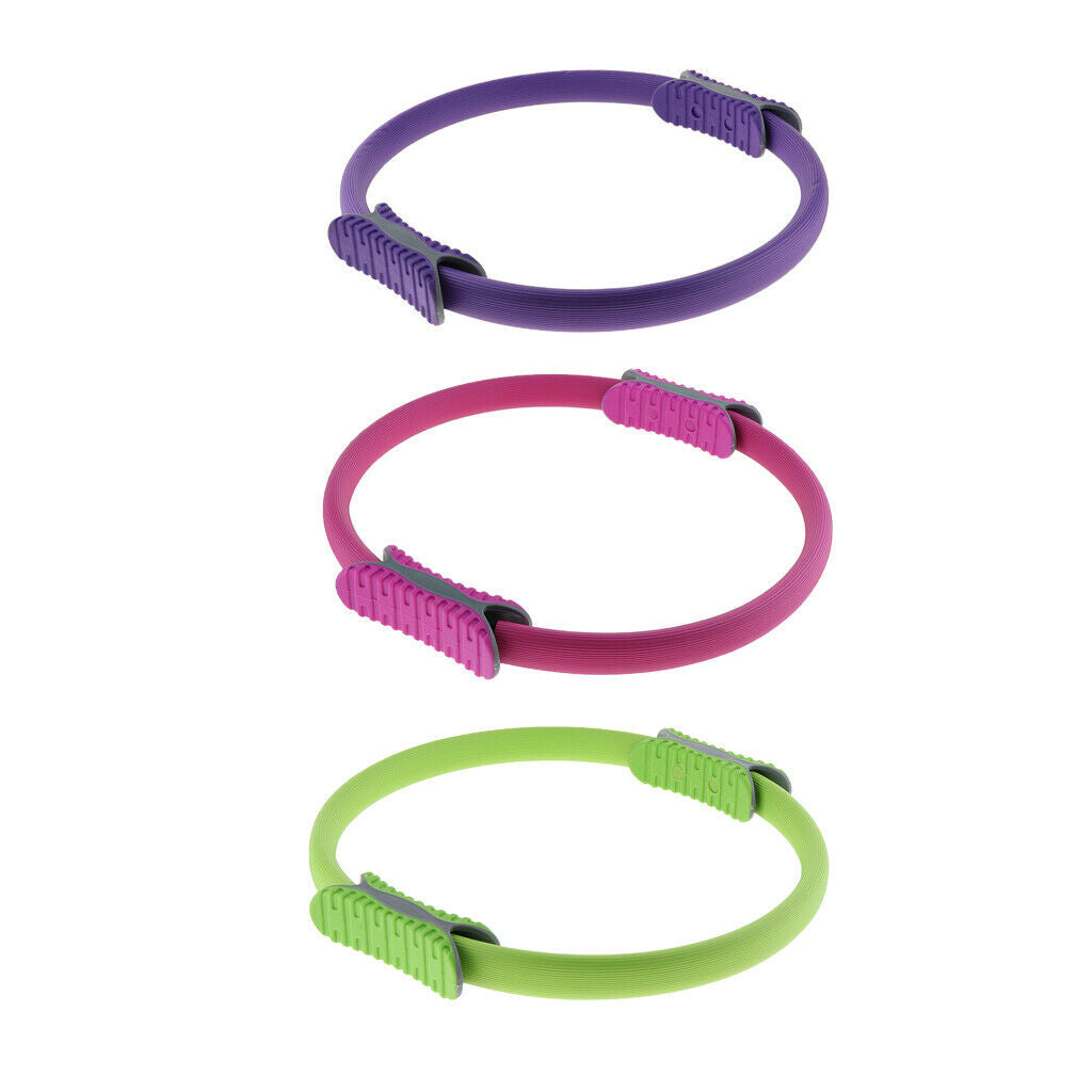 Dual Grip Pilates Ring Full Body Toning Fitness Magic Circle Exercise Purple