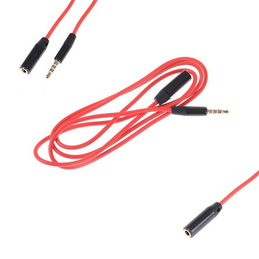 3.5mm 4Pole Male to Female Earphone Headphone Audio Cable Adapter Mic Ext.l8
