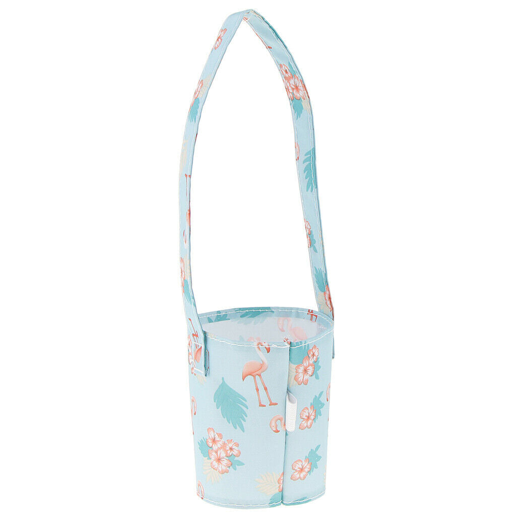 Women's Cute Water Bottle Tote Carrier Cover Bag Holder Drink Case Green