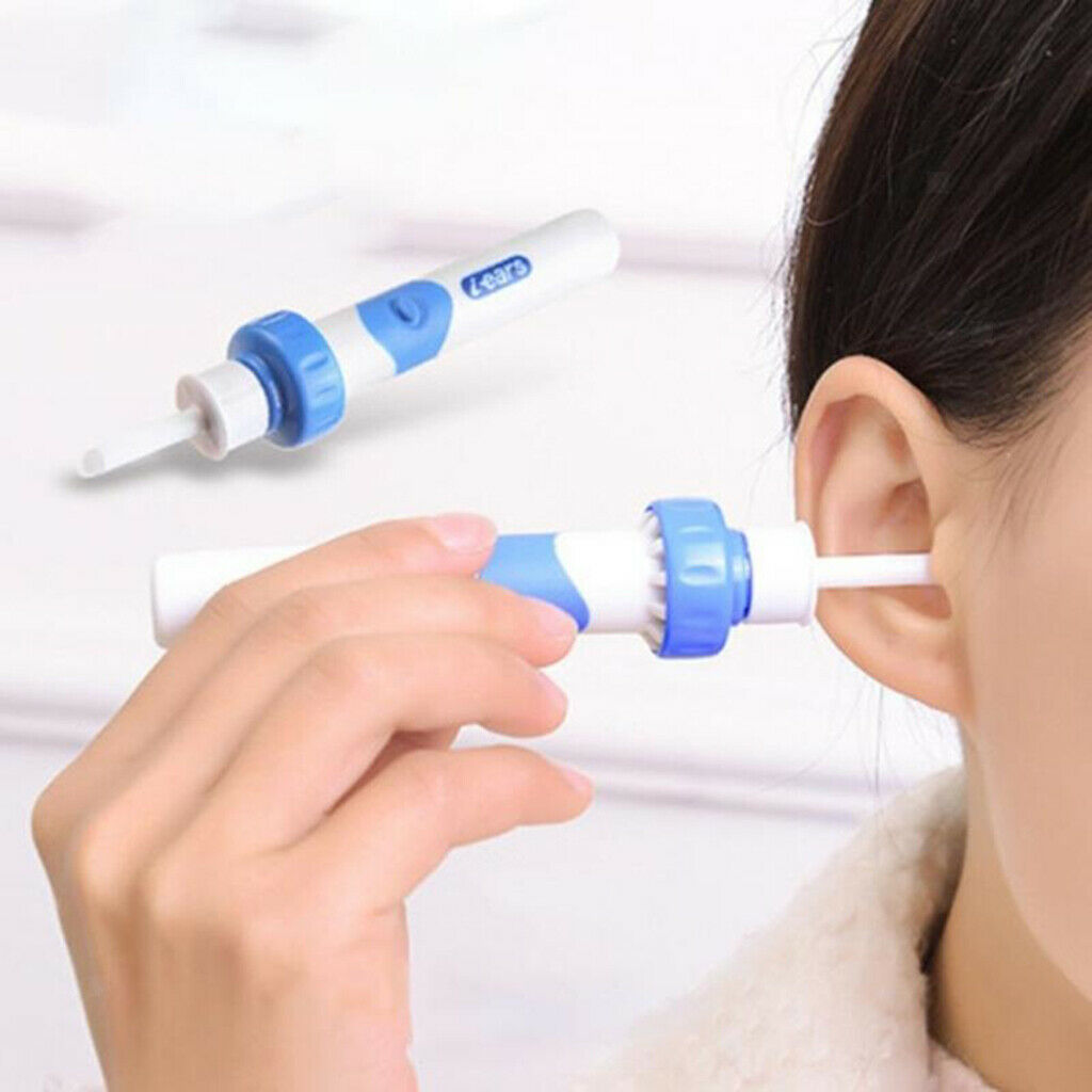 2 pcs Electric Cordless Vacuum Ear Cleaner Wax Vac Cleaning Remover Painless