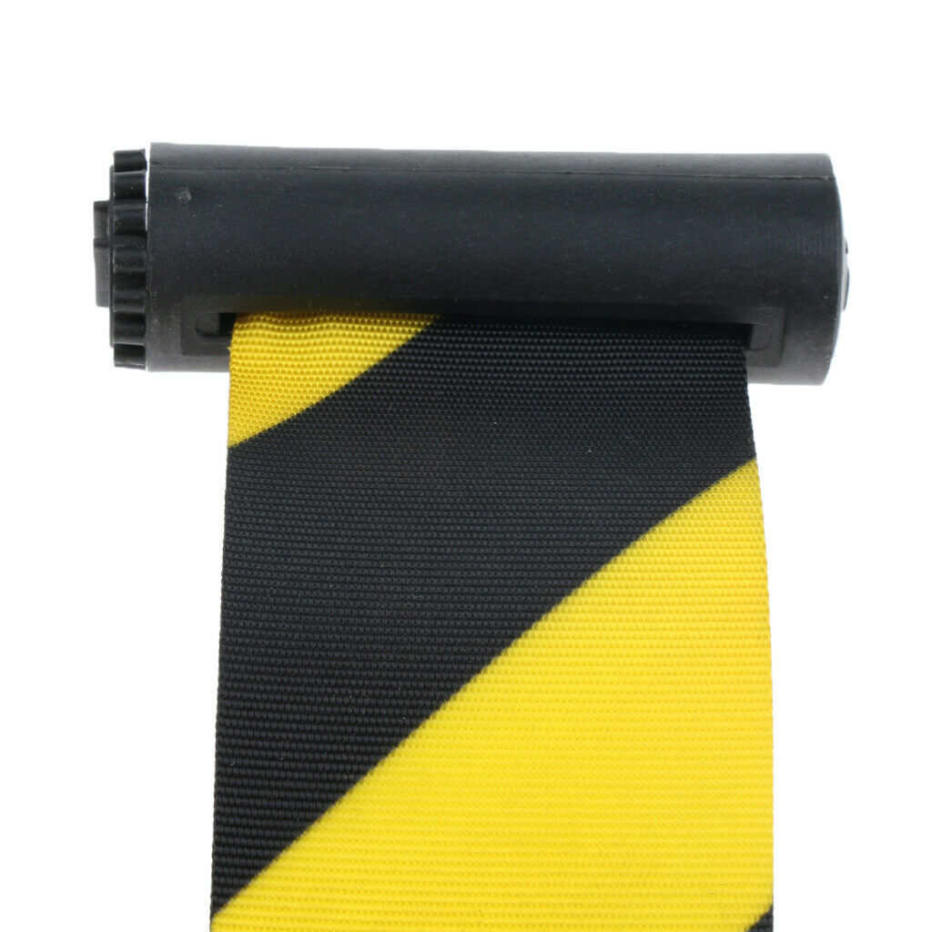 2Pcs Black Yellow Retractable Queue Crowd Barriers Crowd Control Security