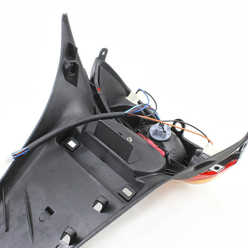 Motorcycle Scooter Bike Rear Fender Mud Guard w/ Tail Brake Lamp Assembly Splash
