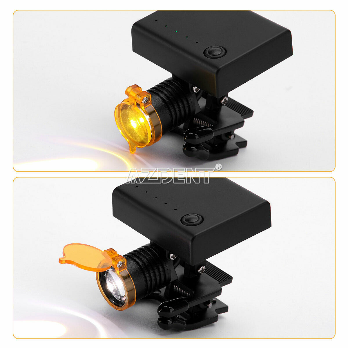 Wireless Dental 3W LED Headlight with Filter for Medical Binocular Loupes Glass