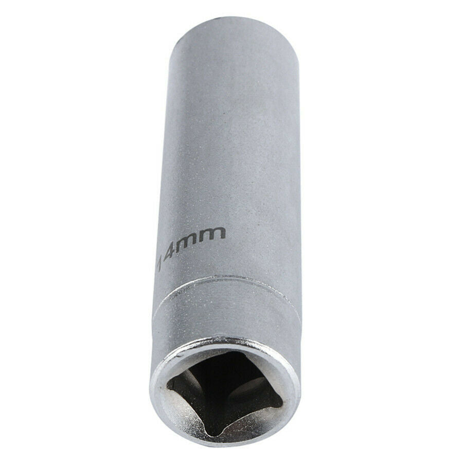 65mm Magnetic Spark Plug Socket Wrench 3/8 14MM Spark Plug Removal Tool Chrome