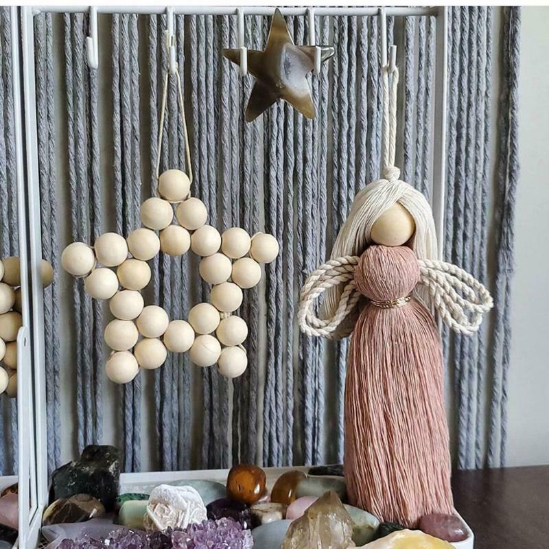 Wooden Beads Ornaments Kids Room Decoration Wall Hanging Baby Tents Decorative