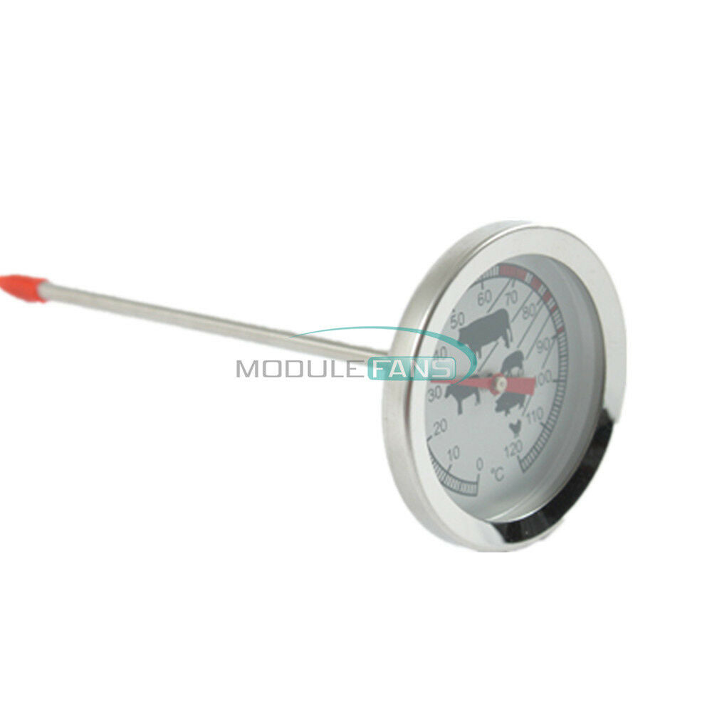 Stainless Steel Confirm Read Thermometer Probe BBQ Cooking Food Meat Gauge
