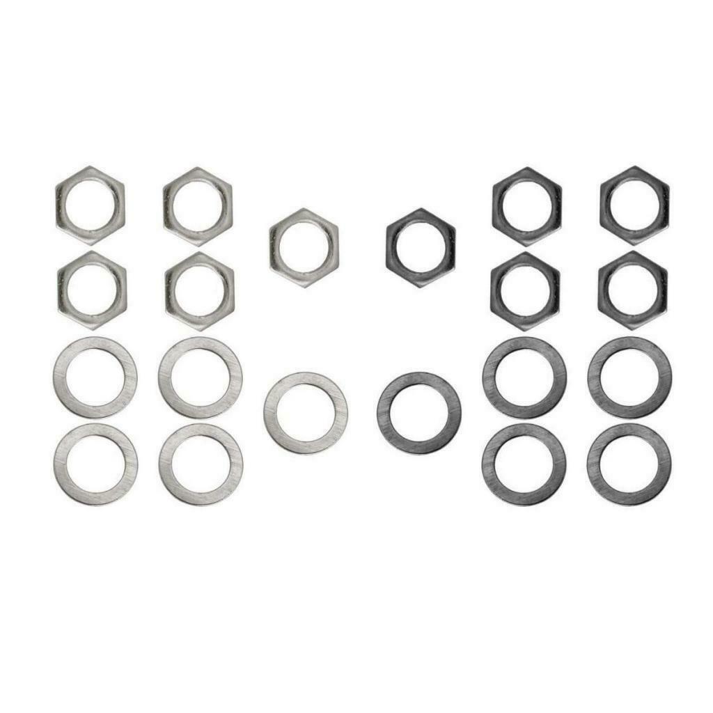 Set of 20 Iron Socket Nuts Washers for Electric Guitar Replacement Parts