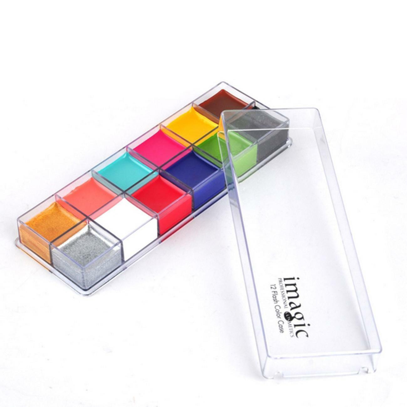 12in1 Flash Color Palette Paint Cosmetic Case Beauty Makeup For Cheeks Eyes Lips