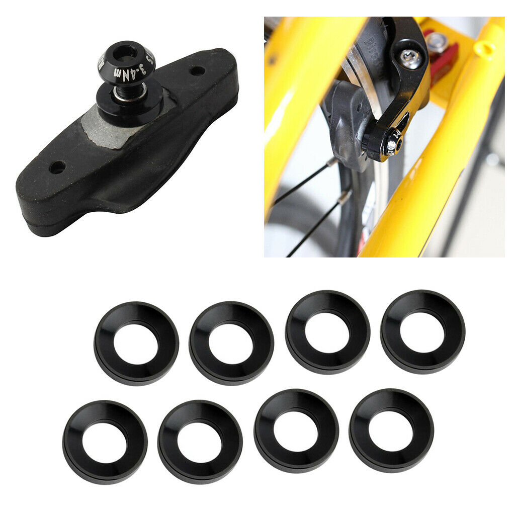 Lots 8 Aluminum Bicycle Disc Brake Bolts Spacer MTB Bike Washers Rings