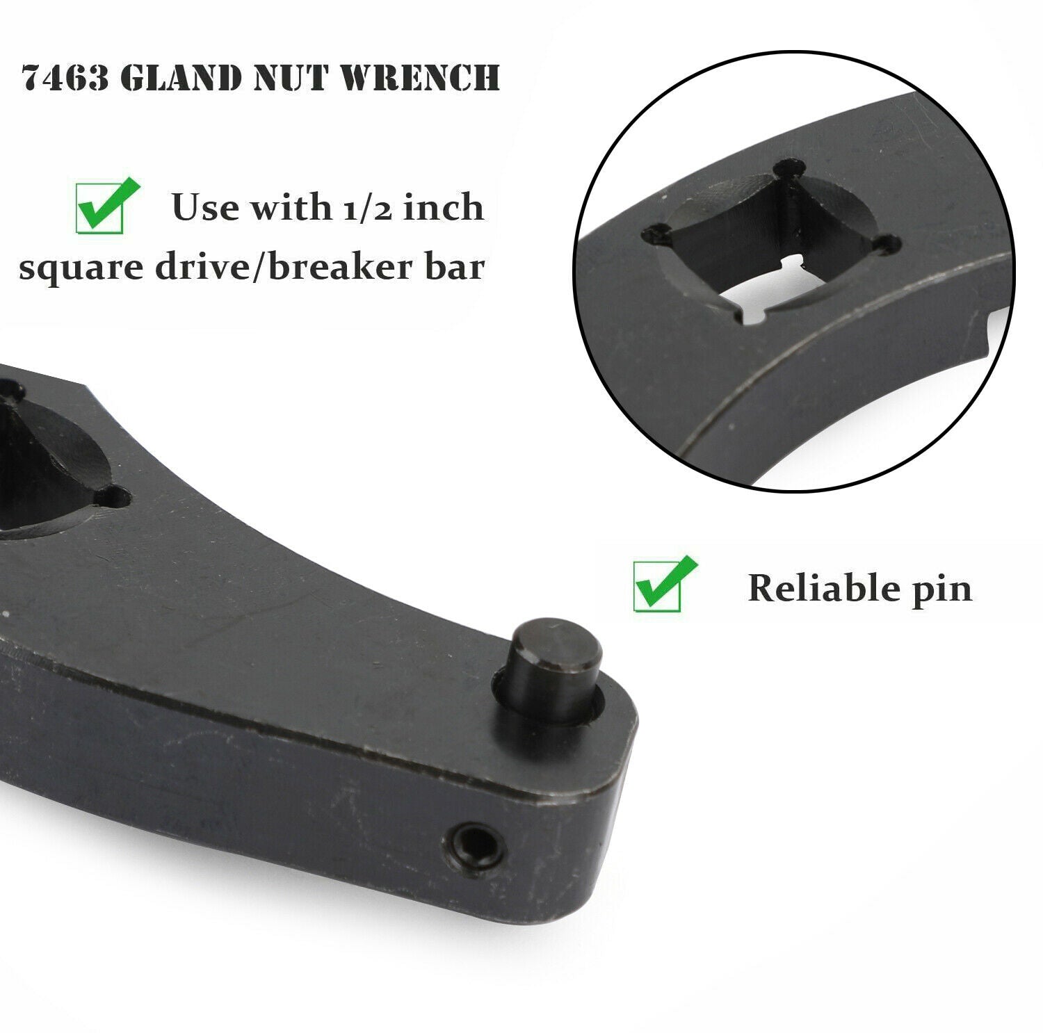 Adjustable Gland Nut Wrench 7463 Small Pin Spanner Tools for Hydraulic Cylinders