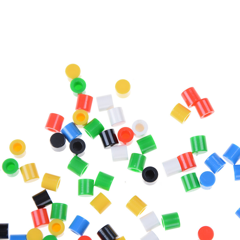100x/lot Colors Plastic Cap Hat 6*6mm A56 Tactile Push Button Switch Lid Cove WF