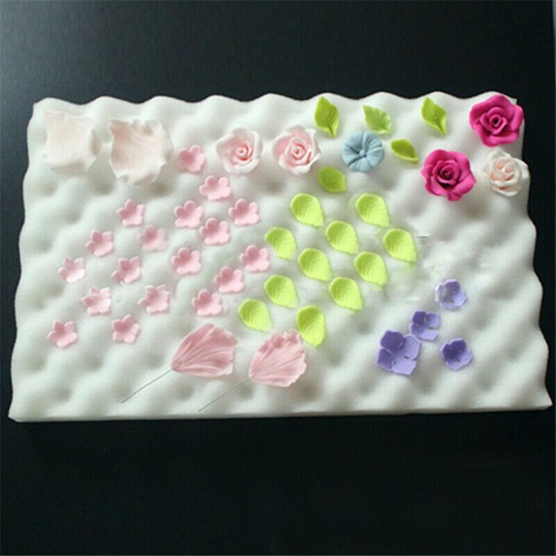 2pcs/lot Baking Fondant Cake Flower Styling Wave Foam Pad Mold Bakeware T.l8