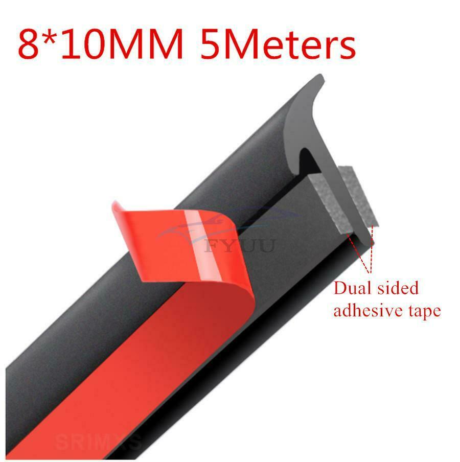 5M T-type Car Bumper Lip Headlight Side Skirt Rubber Sealing Strip Universal