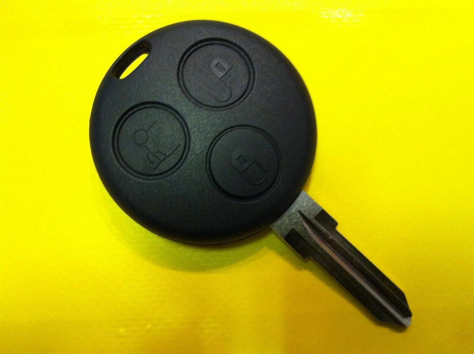 3 BUTTON FOR MERCEDES SMART FORTWO FOR TWO REMOTE KEY FOB CASE UNCUT BLADE BLANK