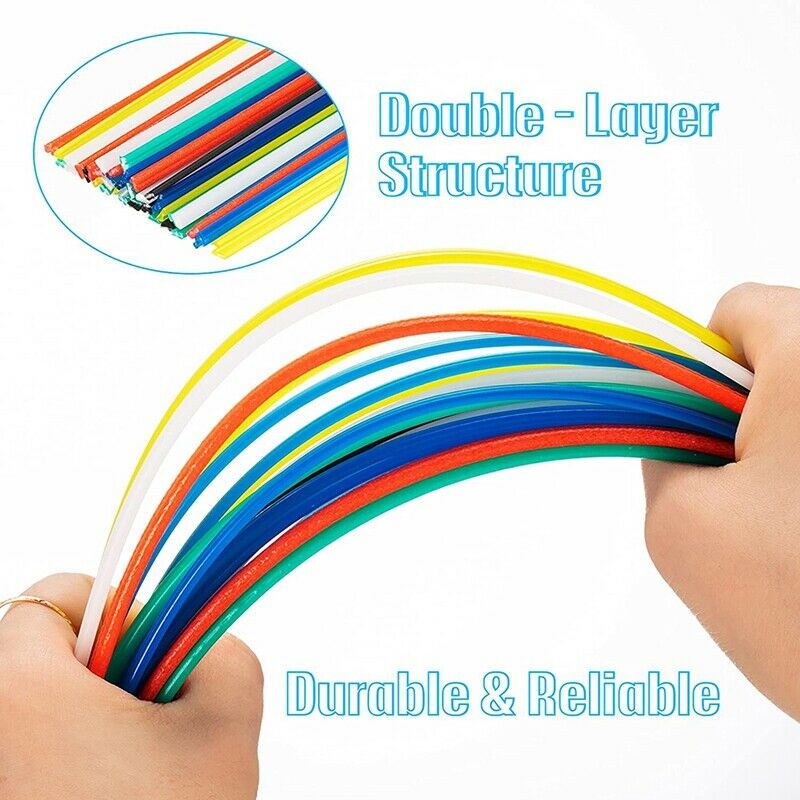 120 Pieces Color Plastic Welding Rods 9.8 Inch Length PP Welder Repair Rods foQ9