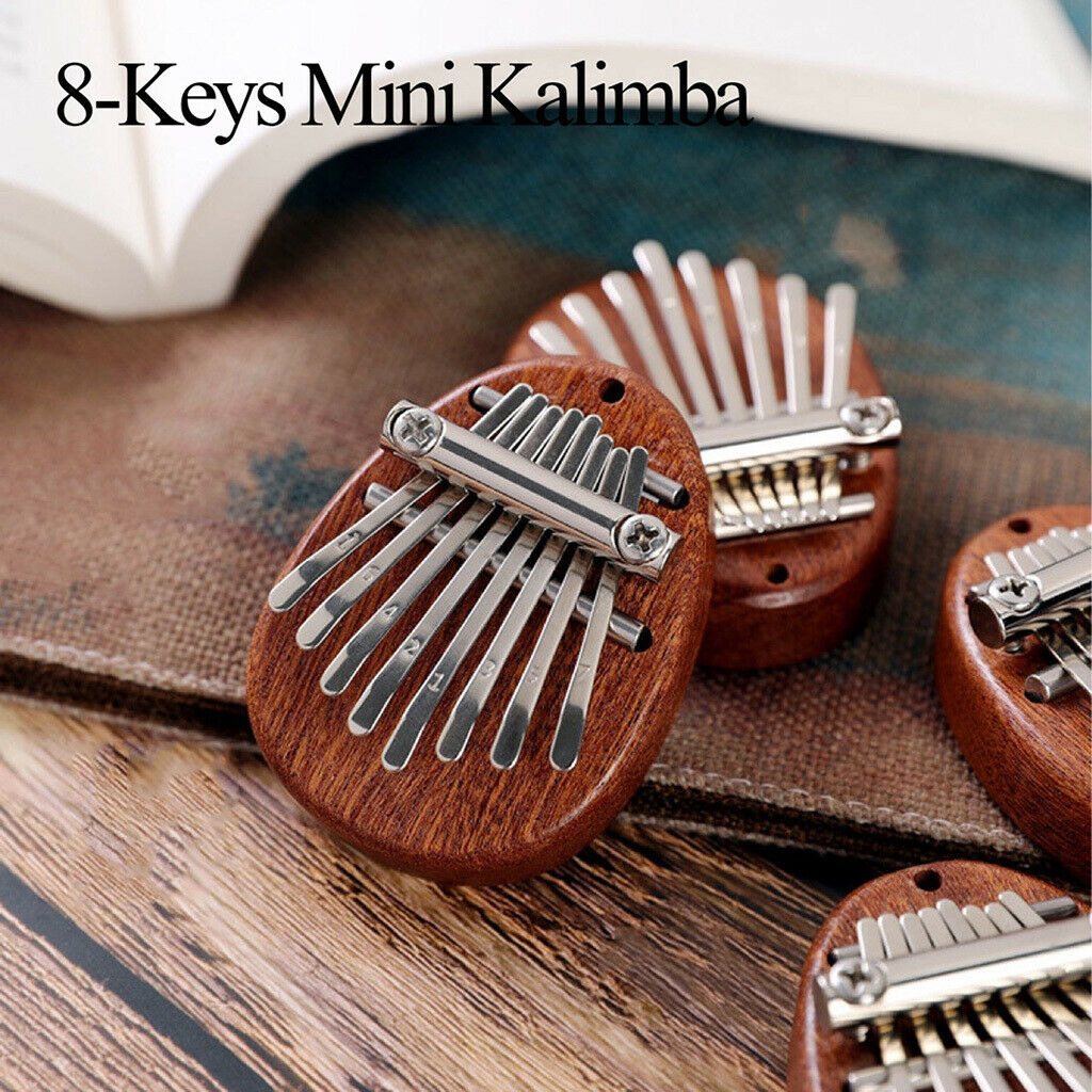 8 Keys Kalimba Thumb Piano Pendant Can Play Great Sound for Friends oval