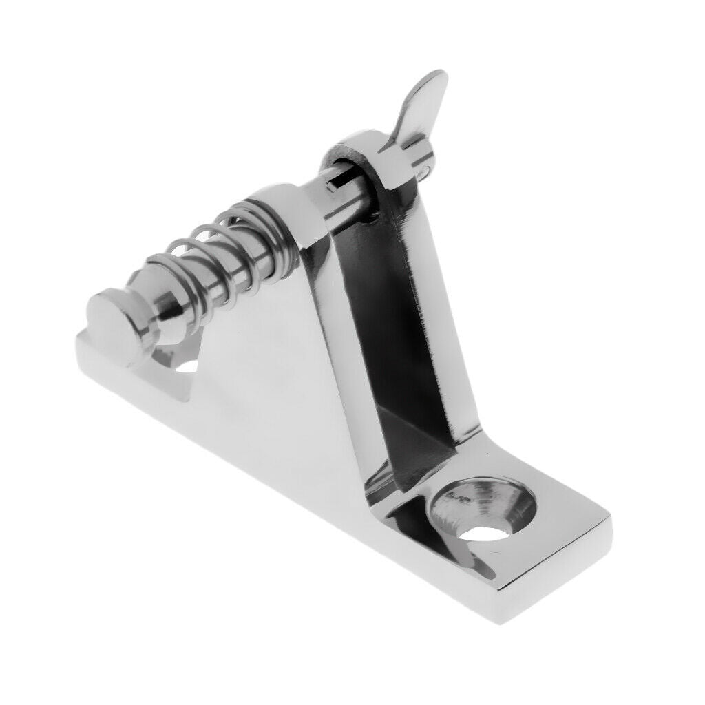 1 Pair Stainless Steel Deck Hinge Canoe Bimini Top Fitting Quick Release Pin