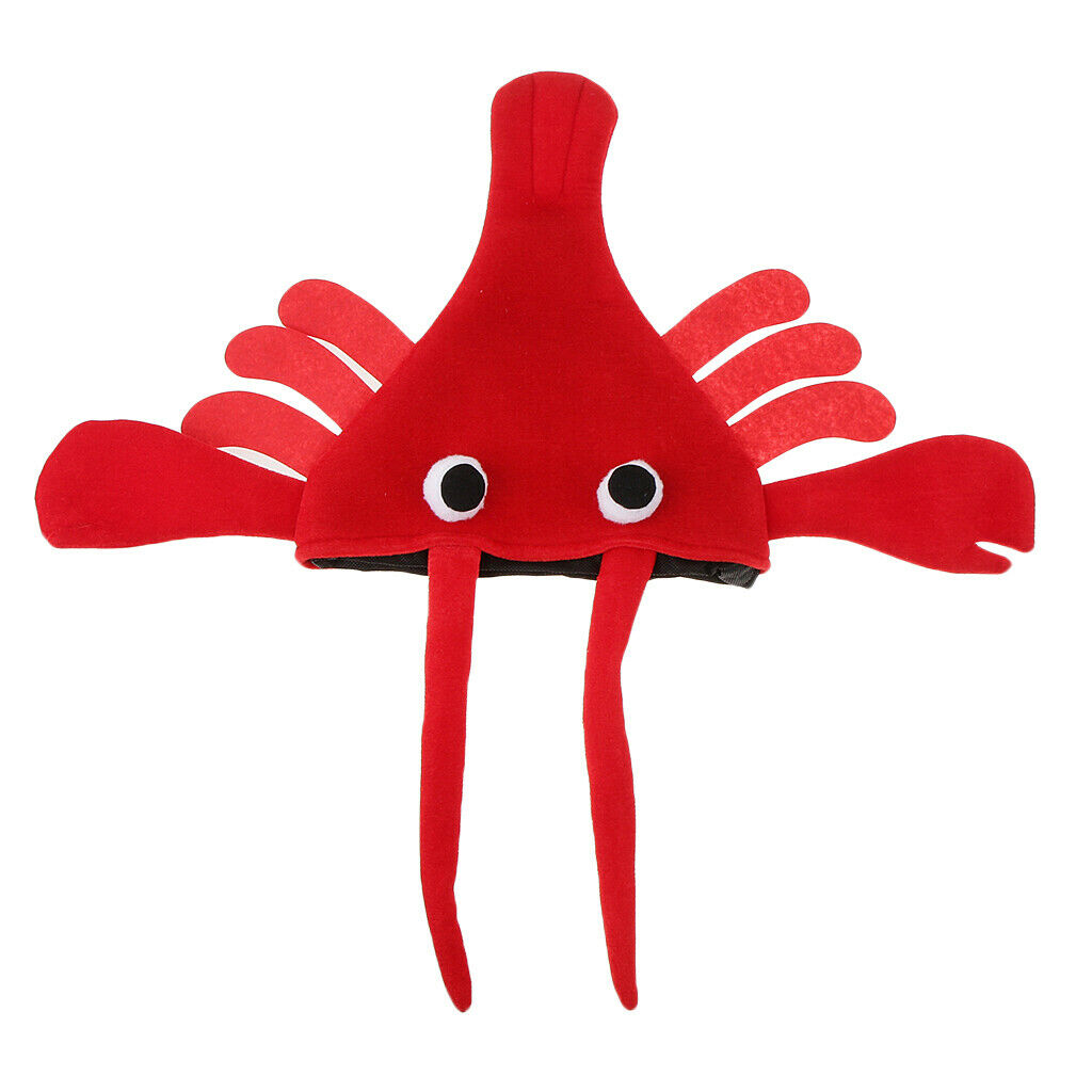 Funny Red Plush Halloween Cartoon  Animal Hat Adults Teens Party Festive