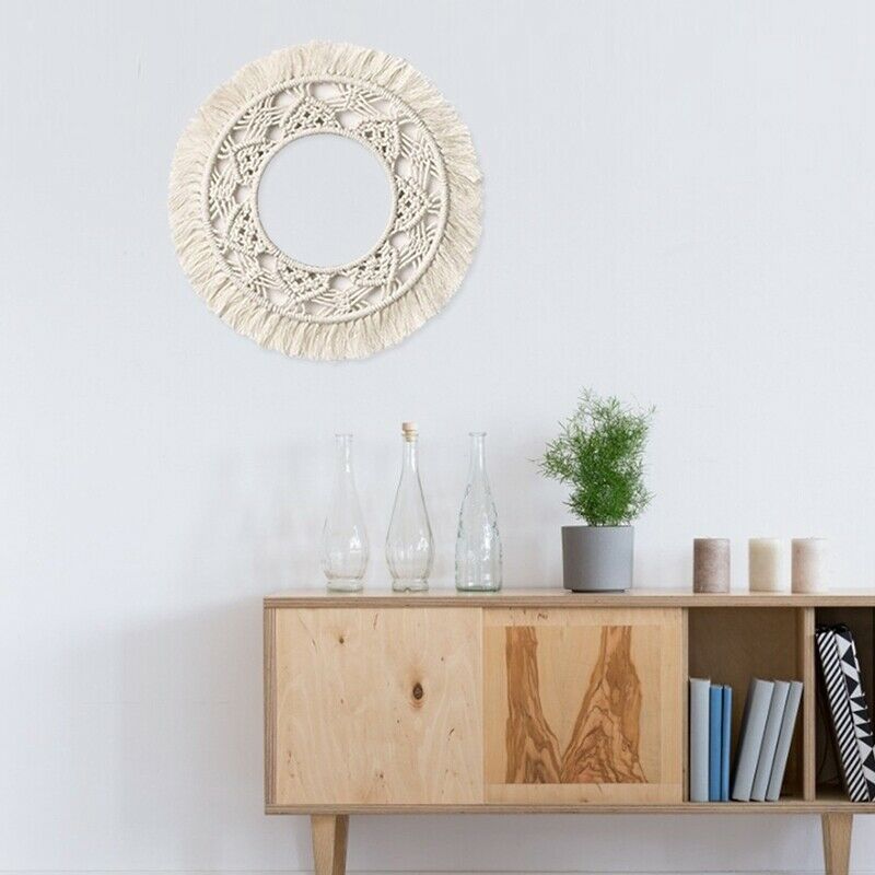 2-Piece Set Bohemian Fed Wall e Macrame Ceremony Background Wall Decor Art eF8B5
