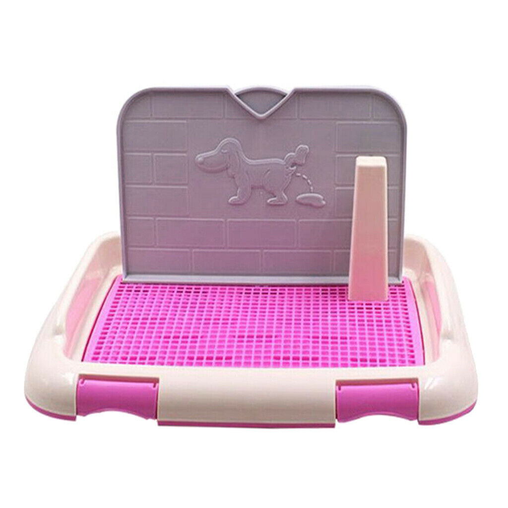 Pet  Mat Toilet w/ Wall Indoor House Keep Clean S Pink