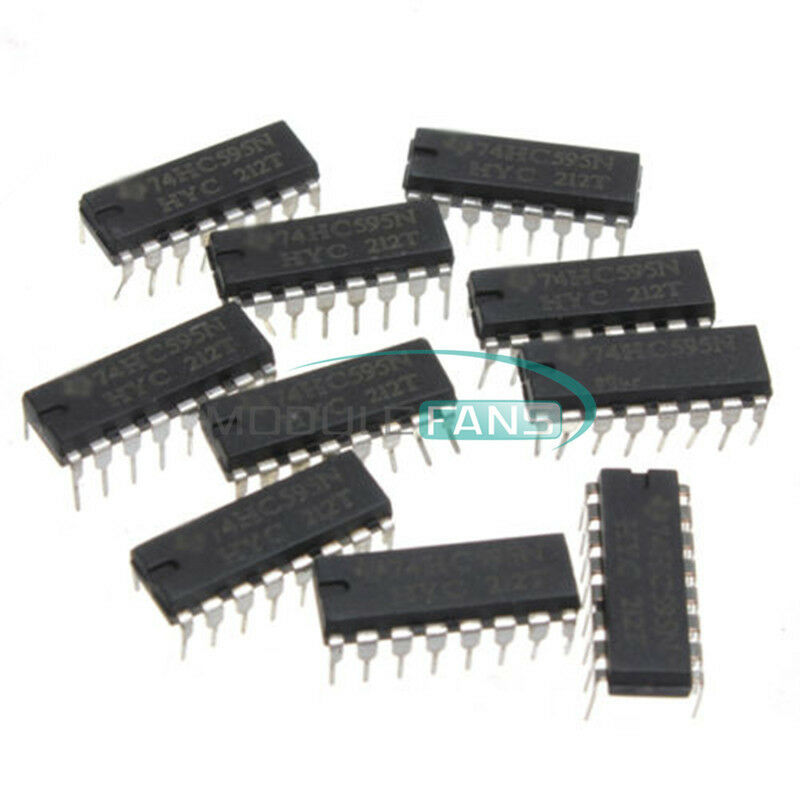 10PCS 74HC595 SN74HC595N IC 8-Bit Shift Register DIP-16