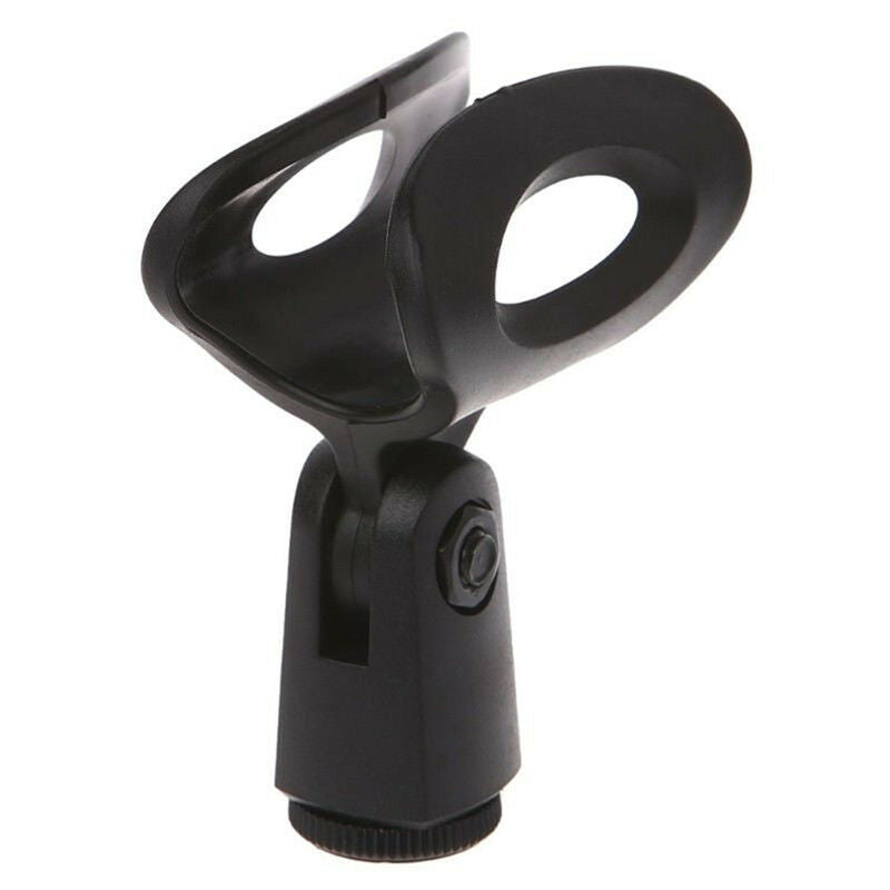Mic Microphone Stand Accessory Flexible Plastic Clamp Clip Holder MountDDAU