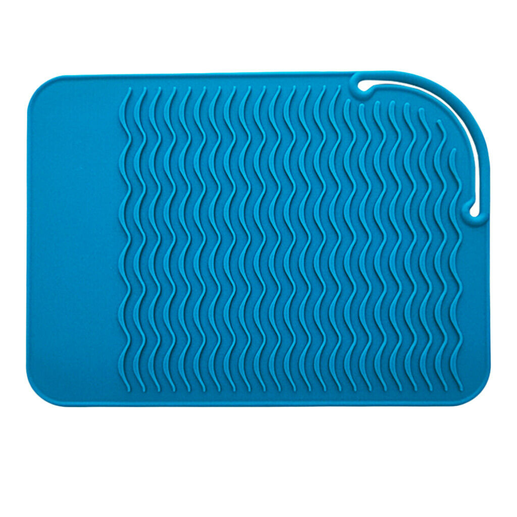 2x Salon Hair Straightener Heat-resistant Safety Silicone Mat Storage Pad