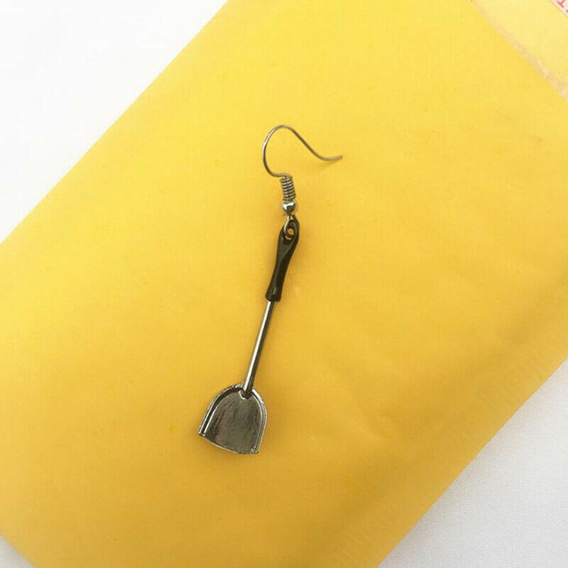 Fashion Women Asymmetric Fried Egg Pan Shovel Drop Dangle Earrings Jewelr.l8