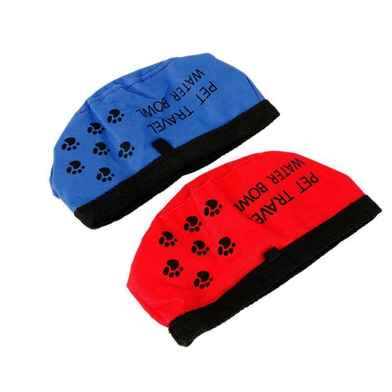 Collapsible Pet Dog Cat Foldable Travel Camping Food Water Feeder Bowl Dish New