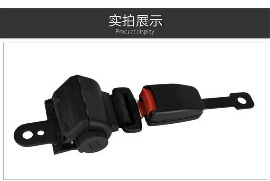 Semi-closed Two-point Seat Belt Car Safety Belt Buckles Nylon Straps Retractable