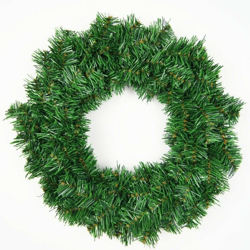 Wreath Garland Faux Pine Hoop Christmas Tree Xmas Home Decor Wall Door Hanging