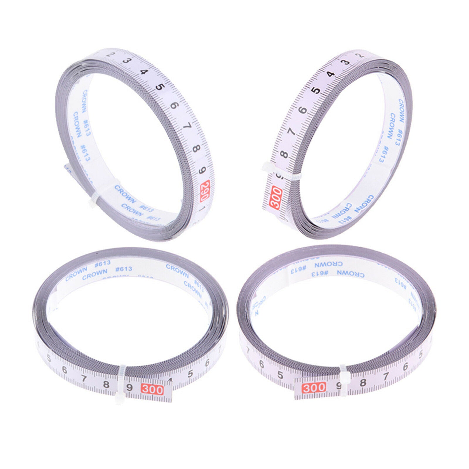 4Pcs Self-Adhesive Counter Measuring Measure Tape Metric Miter Scale White