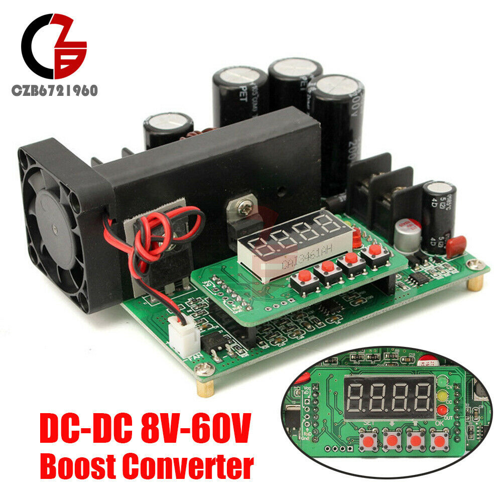 DC-DC BST900W CNC Boost Converter 8V-60V Step-UP 10V-120V Solar Charging CV CC