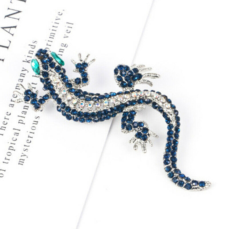 Unique Lizard Rhinestone Brooch Pin Women Geckos Brooch Clothes Jewelry B.l8