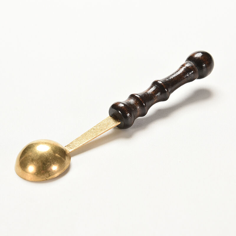 Brass & Wood Spoon For Melt Wax Melted Dissolve Wax Seal Stamp Envelope Cr.l8