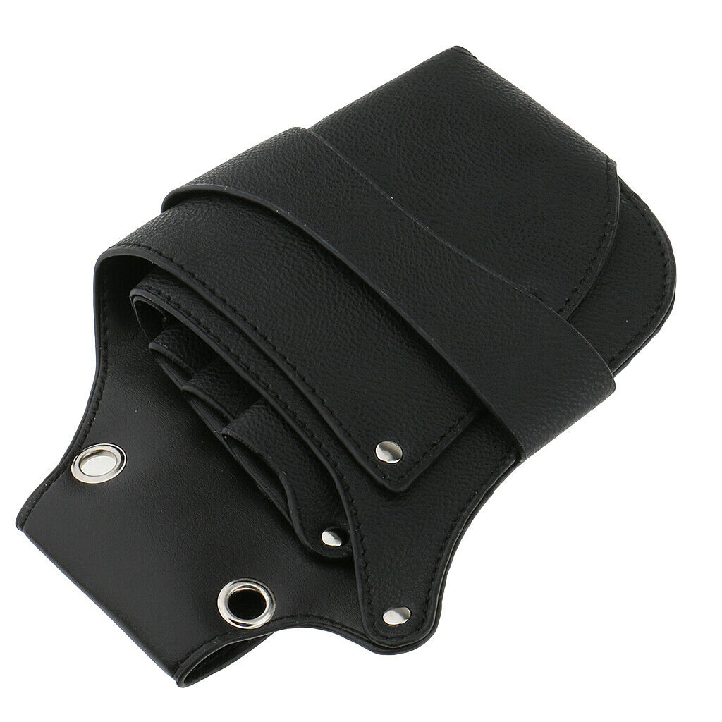 Barber Scissor Hairdressing Holster Pouch Holder Case Bag PU Leather Tool
