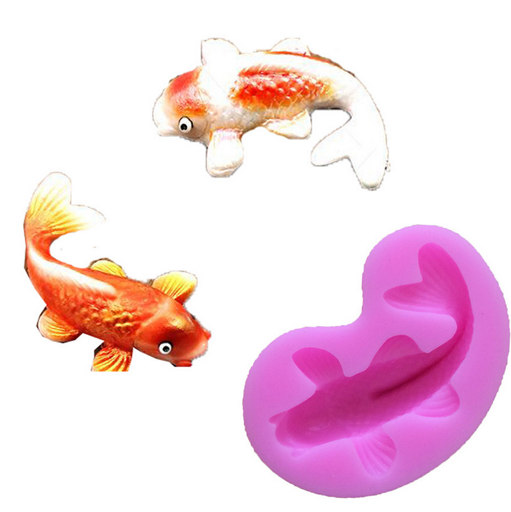 Goldfish Silicone Fondant Moulds Cake Baking  Molds Decoration chocolate Tools