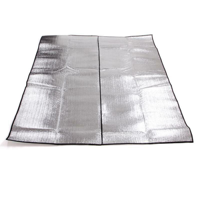 2pc 2-sided Aluminum Foil Sleeping Mattress Mat Outdoor Camping Picnic Blanket