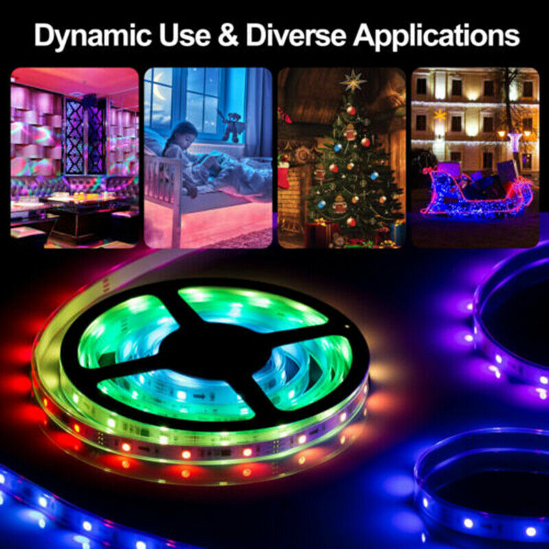 Strip Light 3528 RGB LED SMD Fairy Lights Remote Room TV Birthday Party