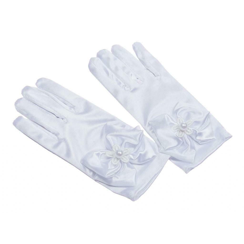 Flower Girls Gloves Dress up Gloves Children Holy Communion Costume White
