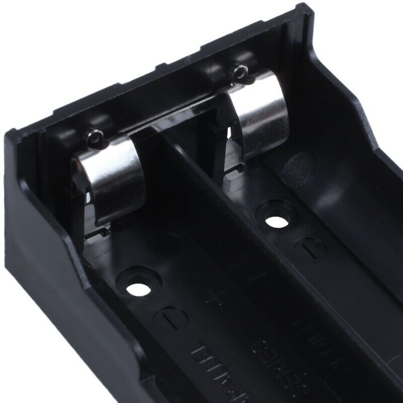 Plastic 2 x 3.7 V 18650 Battery Holder Case Black X3J2J2