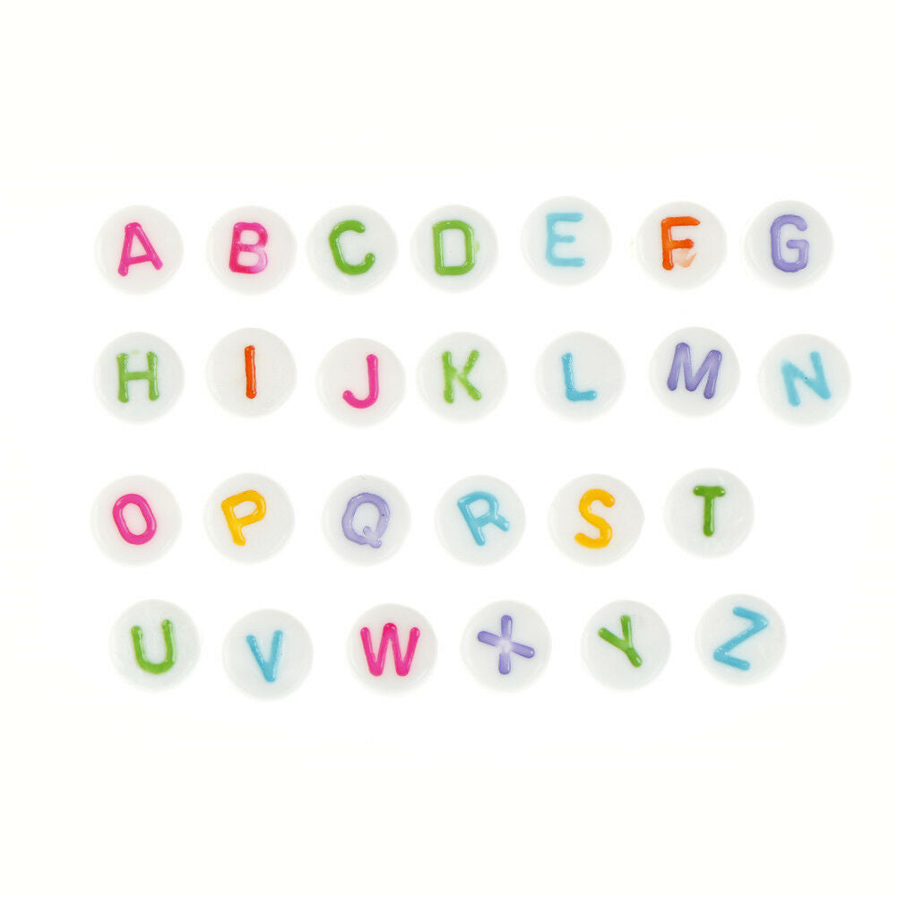 100pcs Colorful English Letters Alphabet Acrylic Beads For DIY Jewelry Ma.l8