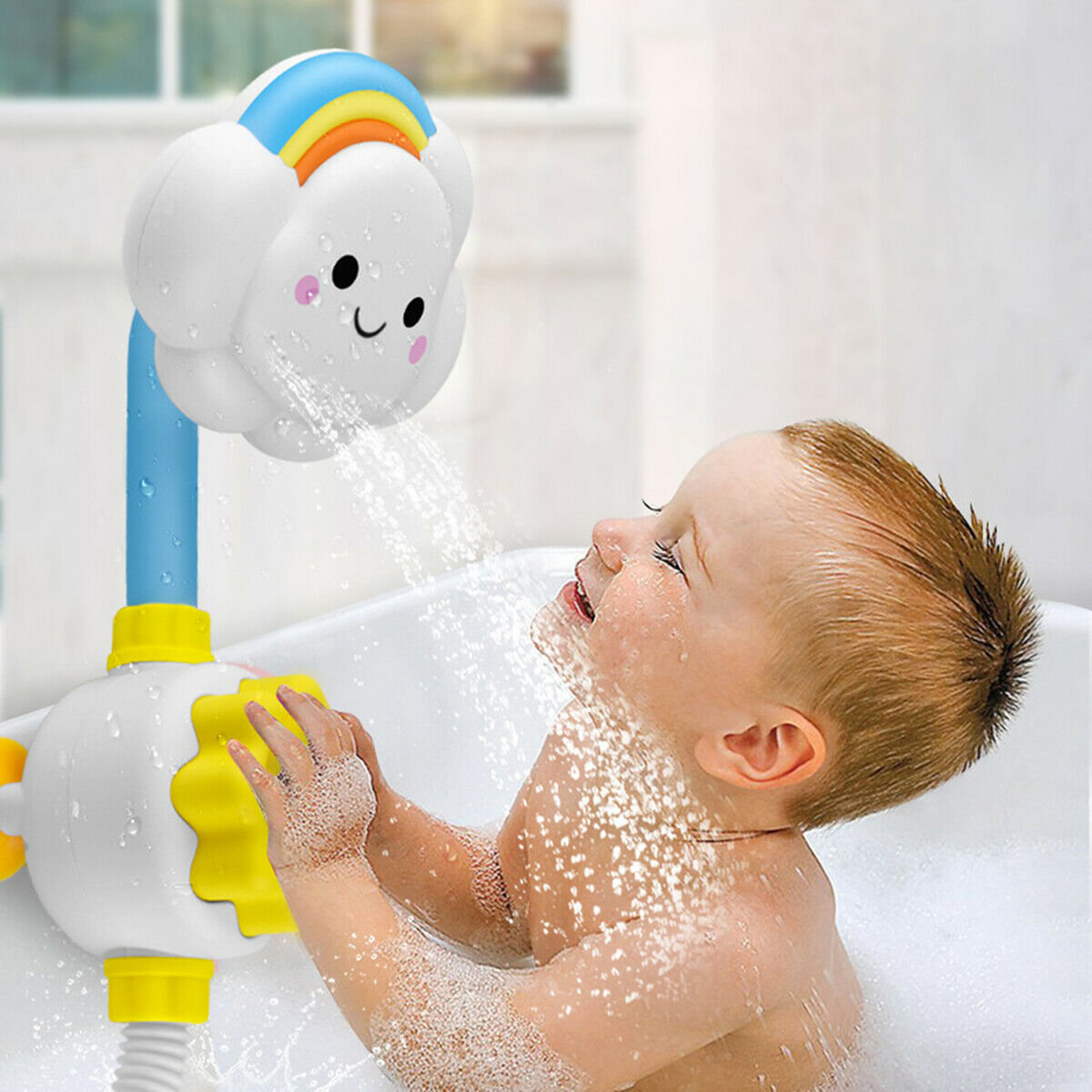 Baby Children Kids Bath Cloud Rainbow Spray Water Shower Tub Bathroom Toys