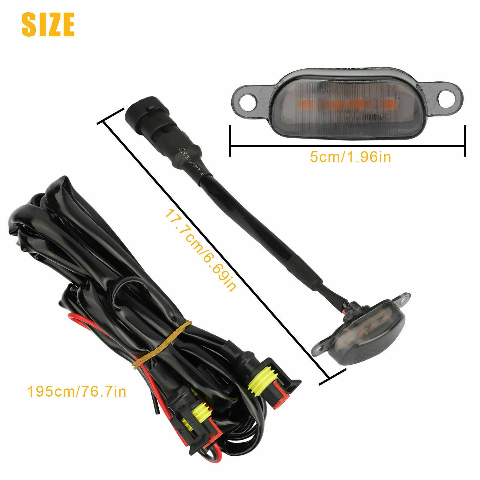 3X Amber Smoked LED Front Grille Grill Running Lights For Ford F150 Raptor Style